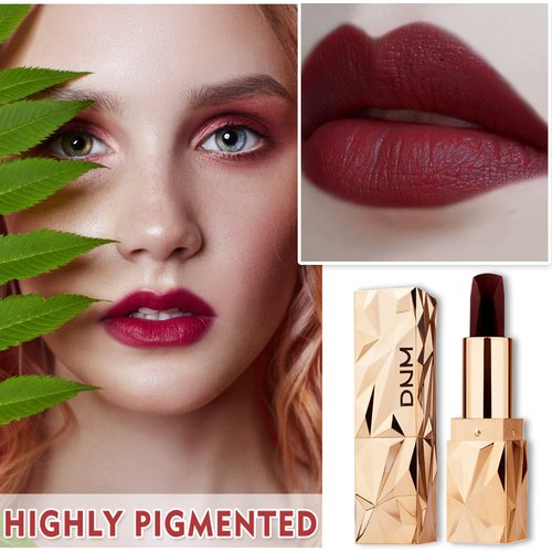 CAHIUYOA 3 Colors All in One Matte Nude Lipstick Lip Stain,Velvet Smooth Lip Stick Gloss Highly Pigmented Lip Color Lip Makeup,Waterproof Long Lasting Lipstick for Women Girls - 04