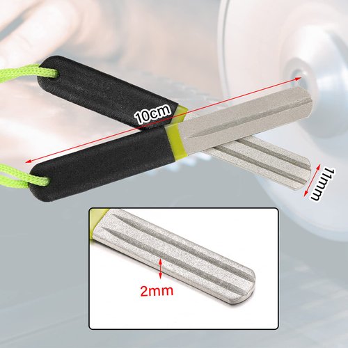 Hook Sharpener Hook File for Fishing Hook Diamond File Sports Fishing Hook File with Handle Portable Hook Fish Hook File with Double Sided Fine and Medium Grit for Fishing, 4 Inch (2)