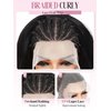 Quantum Love Short Straight Braided Wigs for Black Women Braids Cornrows Lace Straight Bob Wigs Handmade Lace Frontal Synthetic Glueless Wig (Black 10 Inch)