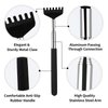 Sturdy Backscratcher Extendable &Retractable, Cute Telescoping Back Scratcher Bulk, Funny Stocking Stuffers for Men,Women,Adults,Kids, Good Health Care Gift (Black)