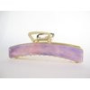 Generic Long gold metal and lavender purple pink marbled acrylic hair claw clip