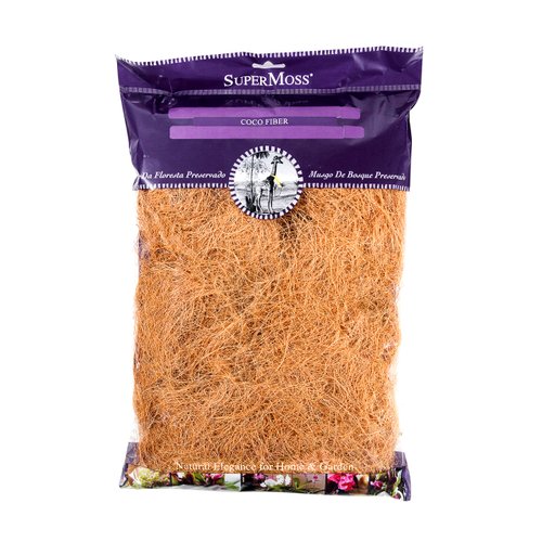 SuperMoss (23271 Coco Fiber for Wire Baskets, Dried, Natural Brown, 8 Ounce (Pack of 1)
