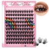 Bodermincer Lashes Clusters 10+12mm/12+14mm/14+16mm/16+18mm/10-12-14-16mm/14-16-18mm Mixed and 8-20mm to Choose Lashes Extension Kit lash Clusters Lashes Wispy Eyelash Extension （14-16-18mm Mixed)