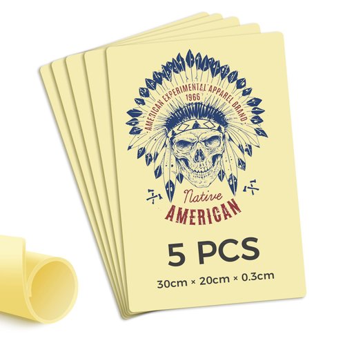 Itari Tattoo Practice Skin- 3mm Blank Double Side Fake Skin, 11.8x7.9" Tattoo Skin, 5Pcs, Practice Skin for Tattooing, for Tattoo Accessories, Supplies, for Beginners and Experienced Tattoo Artists