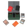 AEGIS GUARDIAN Card Deck Box for MTG with 3 Tray Commander Deck Box Hold 200+ Double Sleeved Cards, PU Leather 7 Strong Magnets Card Storage Box Deck Game Case for TCG CCG, Green