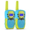 Walkie Talkies for Kids, 2 Way Radio with 22 Channels Toys for 3-12 Year Old Boys & Girls, LED Flashlight, 3 Miles Range for Outdoor Adventures, Camping, Hiking (Blue-Green)