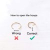 5 Pairs 14k Gold Sterling Silver Nose Rings Hoops Cartilage Small Hoop Earrings Set for Women Girls Tragus Septum Helix Thin Multiple Piercing Jewelry 6mm 7mm 8mm 9mm 10mm