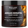 SOULSPA PURE Argan Oil Hair Mask with Keratin - Strengthen, Hydrate, and Repair Dry, Damaged Hair - Enriched with Biotin, Tea Tree Oil & Rosemary Oil - All Hair Types - for Men and Women- 8.45 fl oz