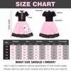 Alaiyaky 50s Costumes for Girls Kids Poodle Skirts Costume Accessory Set of 7Pcs Halloween (Pink, 130(8-9Y))