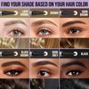Microblading Eyebrow Pen - Eyebrow Pencil Magical 2-in-1 Dual-Ended Waterproof Eye Brow Pencils for Women with 4-Fork-Tip & Precise Brush-Tip for Natural Hair Like Strokes, Last All-Day, Dark Brown