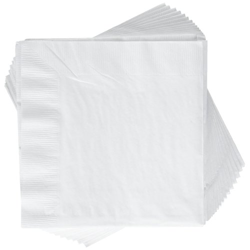 Premium Frosty White 3-Ply Luncheon Napkins - 6.5" x 6.5" (Pack Of 20) - Elegant Design & Disposable Napkins, Durable & Soft Material - Perfect For Parties, Events & Everyday Use