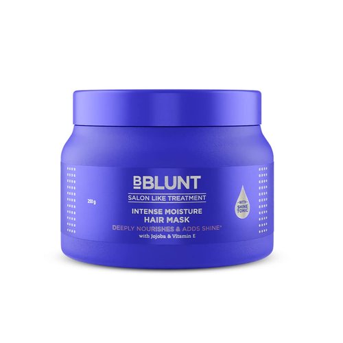 BBLUNT Intense Moisture Hair Mask | Deeply Nourishes & Adds Shine | Deep Conditioning Masque for Dry, Damaged & Frizzy Hair | Vitamin E & Jojoba Oil Infused | 8.82 Oz/250g