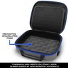 CASEMATIX Massager Travel Case Compatible with Theragun Mini Massage Gun and Multiple Attachments, Charger and Other Accessories - Hard Shell Carrier with Foam Layer, Padded Divider and Shoulder Strap