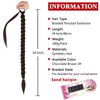 Xtrend Long Braided Ponytail Extensions Pre-braided Straight Wrap Around Hair Extensions 34 Inch Ponytail Natural Soft Synthetic Hair Pieces for Women Daily Wear (Chocolate Brown 4#)
