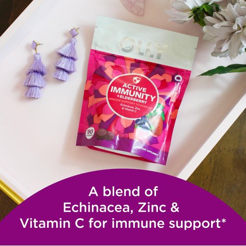 OLLY Immunity Gummy, Immune Support, Elderberry, Zinc, Vitamin C, Supplement, Berry - 90 Count