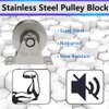 Groove Wheel Pulley Stainless Steel Pulley Block Super Silent Single Pulley Block for DIY Gym Equipment,Sliding Gate Detachable Duplex Bearing with Mounting Screws and Expansion Pipes U Type (1 Pack)