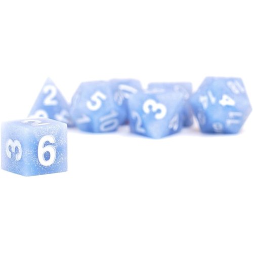 FanRoll by Metallic Dice Games 16mm Sharp Edge Silicone Rubber Poly DND Dice Set: Glacial Debris, Role Playing Game Dice for Dungeons and Dragons