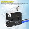 Joinfworld Micro Limit Switch with Lever 6A 12V DC Waterproof Sealed Roller Lever Microswitch SPDT 3 PIN 5A 250VAC with Pre-Wired - 2PC