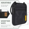 VENTURE 4TH Slim Passport Holder Neck Pouch with RFID Blocking Travel Neck Wallet and Nylon Lining (Black)