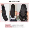 FBLhair 14 inch Seamless Clip in Hair Extensions Human Hair 110g 7pcs Invisible Clip in Hair Extensions Black Women PU Weft Real Human Hair Extensions Clip ins Hair Pieces 1B Natural Black Straight