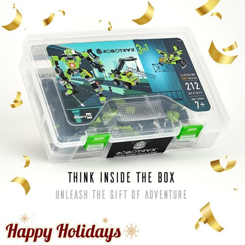 JITTERYGIT Mech Buildable Robot Glow in The Dark STEM Action Figure Toy Set, Cool Space Super Hero Christmas Birthday Gift, Xmas 3 in 1 Present DIY for Boys, Girls, Teen 6 7 8 9 10 Year Olds