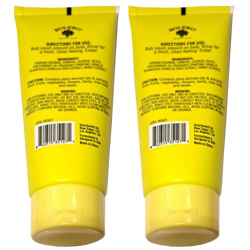 Bolero Beverly Hills Nourishing Body Scrub - Vanilla Bean & Honey 5fl oz./147.8ml (Set of 2 Pack)