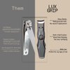 LUXGRIP Nail Clipper for Thick Nails. Nail Clipper for Thick, Ingrown Nails. German Nail Clipper. Wide Open Toenail Clippers for Seniors Thick Nails. No Splash Nail Clippers (Gray)