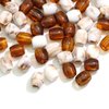 VENOFEN 50PCS Brown Hair Beads White Beads for Hair Locs Dreadlock Beads Accessories Hair Jewelry Making Kit Hair Decoration for Women