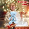 VYUSIT Teddy Bear Stuffed Animals, 13.4 inch Soft Cuddly Stuffed Plush Teddy Bear Blue Cute Plush Toys for Birthday Christmas New Year Valentine’s Day Wedding Party