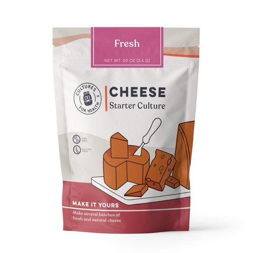 Cultures for Health Fresh Cheese Starter | 4 Packets Direct-Set Mesophilic Culture + 2 Rennet Tablets for Cheese Making | DIY Soft Cheese, Like Blue Cheese, Cream Cheese, Chevre, Cottage Cheese & More