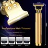 Hair Clippers for Men, Hair Trimmer T Blade Trimmer Zero Gapped Trimmer, Cordless Rechargeable Beard Trimmer Shaver Hair Cutting Kit with Ear Spoon Tool Set (Gold)