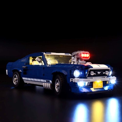 BRIKSMAX Led Lighting Kit for Ford Mustang-Compatible with Lego 10265 Building Blocks Model- Not Include The Lego Set