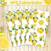 4 Pack Lemon Tablecloth Lemons Summer Party Tablecover Rectangle Lemons Table Cover 51 x 86 " Yellow Lemons Disposable for Lemon Theme Birthday Party Wedding Shower Supplies Lemon Table Decorations