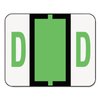 Smead 67074 A-Z Color-Coded Bar-Style End Tab Labels Letter D Light Green 500/Roll