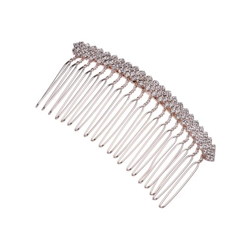 Beatifufu 1Pc Rhinestone Inlay Hair Comb Alloy Insert Bridal Hair Accessories for Wedding Decoration Elegant Headdress for Women and Girls