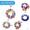 12 Kits Hanukkah Wreath Craft Kit DIY Felt Menorah Gold Coin Happy Hanukkah Wreath Chanukah Art Projects for Hanukkah Party Home Living Room Classroom Decorations Activities