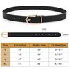 VONMELLI 3 Pack Women's Leather Belts for Jeans Pants Fashion Gold Buckle Ladies Dress Belt Black Coffee Beige S