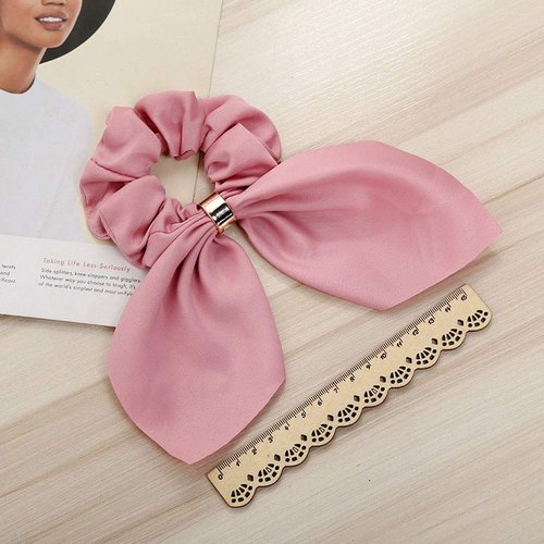 Numblartd 8Pcs Hair Scrunchies Elastic Hair Ties Wide Rabbit Ear Hair Rope for Thick Hair - Women Ponytail Holder Bowknot Hair Bands Hair Accessories