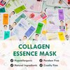 DERMAL 24 Combo Pack A Collagen Essence Korean Face Mask - Hydrating & Soothing Facial Mask with Panthenol - Hypoallergenic Self Care Sheet Mask for All Skin Types - Natural Home Spa Treatment Mask