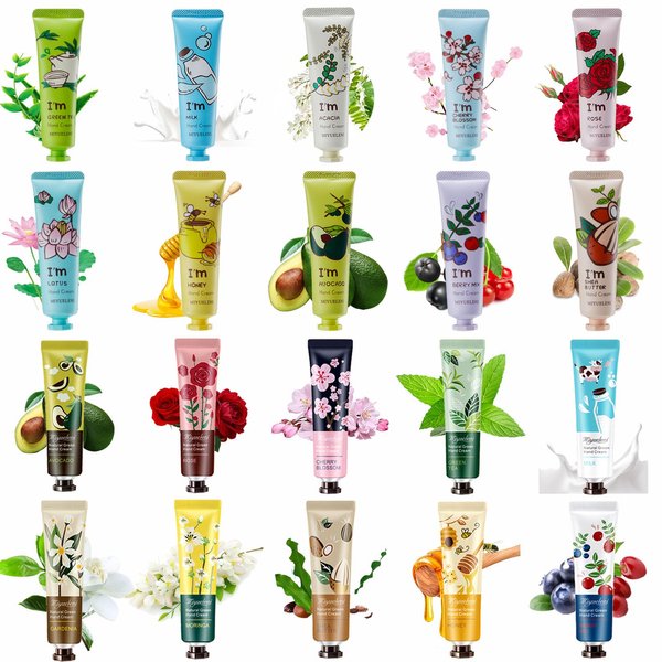 ailixinda 20 Pack Hand Cream Gift Set,Hand Care Cream Christmas Stocking Stuffers Gift for Women,Travel Size Hand Lotion for Dry Cracked Hands,Moisturizing Hand Lotion Set with Natural Aloe Vitamin E
