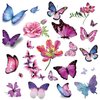 Cerlaza 3D Butterfly Tattoos Temporary, 120 Styles Butterfly Tattoos Stickers for Women and Girls, Realistic Semi Permanent Fake Tattoos for Adults, Butterfly Party Decorations