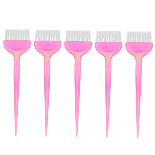 5pcs Film Shop Side Brush Highlight Tint Single Brushesprofessional Tool Barber Barbershop Color Salon Tinting Hair Oil Kit Dye Applicator and Care Pink Coloring