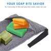 WLLHYF 2PCS Exfoliating Soap Bag Saver Mesh Bar Scented Soap Lather Pouch for Women Men Foaming Shower and Bath Body Scrubber(Gray)