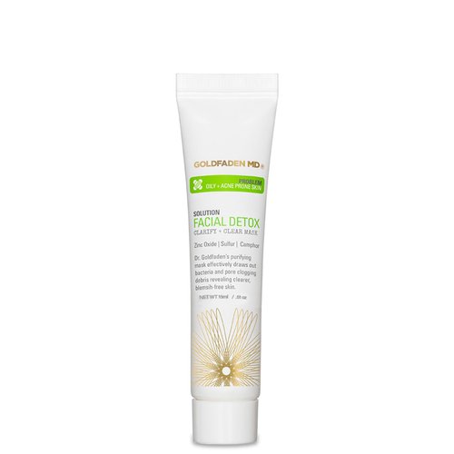GOLDFADEN MD Facial Detox Mask Clarifying Face Mask w/Zinc Oxide, Sulfur, Salicylic Acid & Grapefruit Purifying Deep Clean Minimizes the Appearance of Redness, Blackheads & Pores .5 fl oz