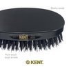 Kent MN11 Finest Men's Hair Brush and Facial Brush for Beard Care, Natural Black Boar Bristle Brush for Mens Grooming, Scalp Brush, 360 Wave, and Beard Straightener For Men's Hair Care