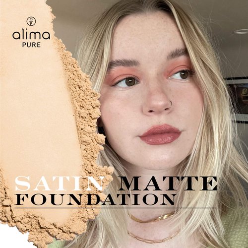 Alima Pure Satin Matte Foundation Loose Mineral Powder Foundation, Loose Powder Makeup Oil Free Talc Free Powder, Natural Makeup Mineral Foundation Full Coverage Natural Foundation Powder .15 oz/4.5g