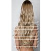Womens 18 Clips 8pcs Full Head Hair Extensions 24 Inch Long Curly Light Pink Hairpiece