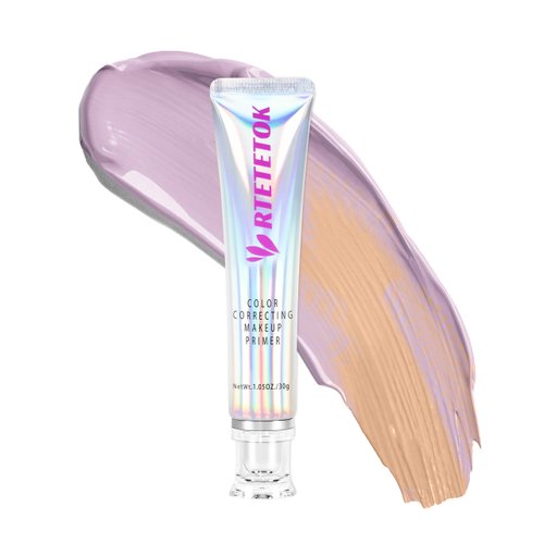 RTETETOK Purple Primer Color Changing for Face Before Makeup, Smoothing Primer Color Correcting, Brightening Base Makeup for Combination Skin