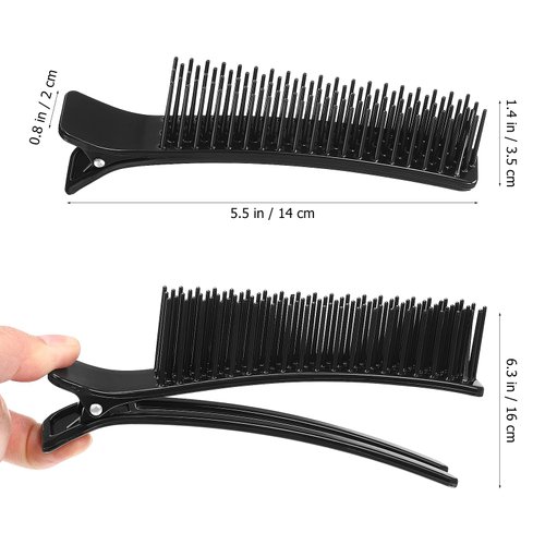 KALLORY 3pcs Sectioning Clips, Professional Alligator Clips for Hair Parting, Styling Tools