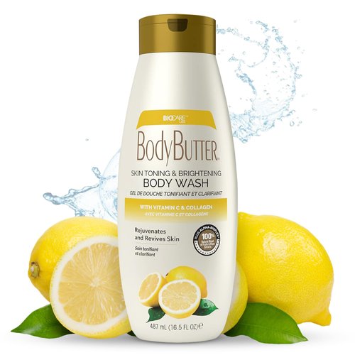 Biocare Vitamin C and Collagen Body Wash: Ultimate Brightening & Toning Solution, Ideal for Men & Women - Enhances Skin & Hydrates, Suitable All Skin Types, Sulfate-Free 16.5 oz